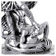 Saint Michel Archange statue résine 25 cm argent s4