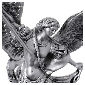 Figurka Archanioła Michała z żywicy 25 cm srebrna