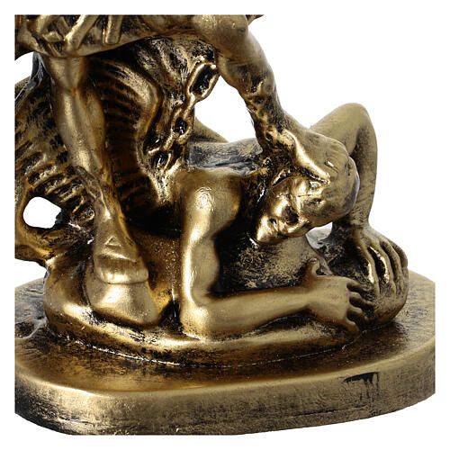 Erzengel Michael – Resin-Statue in Messingoptik, 30 cm 4