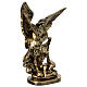 Statue of Saint Michael in brass-coloured resin, 8 in s5