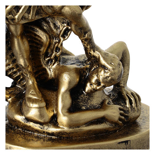 Statua San Michele color ottone resina 20 cm 4