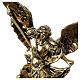 Resin statue of Saint Michael, 6 in, brass finish s2