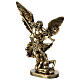Statua resina San Michele 15 cm effetto ottone s3