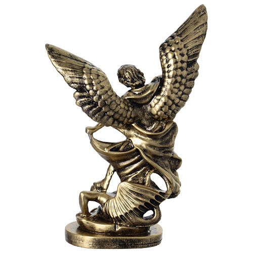 Saint Michael resin statue 15cm brass effect 6