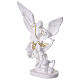 St Michael statue in white resin and gold 28 cm s3