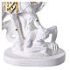 St Michael statue in white resin and gold 28 cm s4