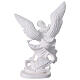 St Michael statue in white resin and gold 20 cm s6