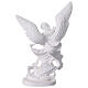 Estatua San Miguel resina blanca con motivos oro 15 cm s6