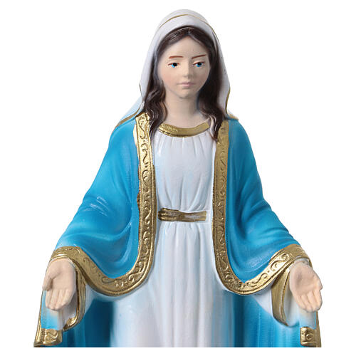 Coloured resin statue of Our Lady of Graces, 12 in 2