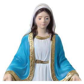 Miraculous Mary statue in painted resin, 20 cm