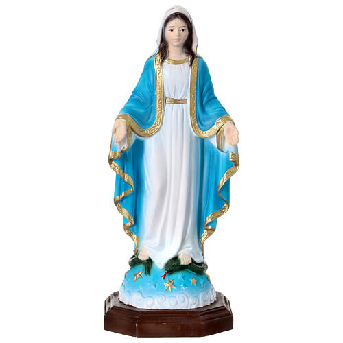 Miraculous Mary statue in painted resin, 20 cm 1