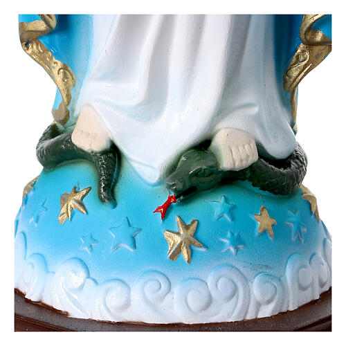 Miraculous Mary statue in painted resin, 20 cm 3