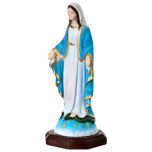 Miraculous Mary statue in painted resin, 20 cm 4