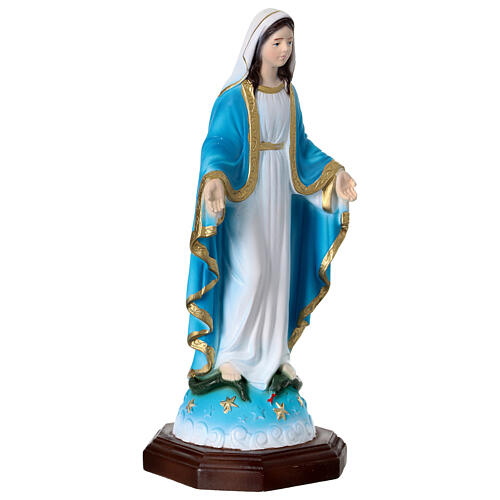 Miraculous Mary statue in painted resin, 20 cm 5