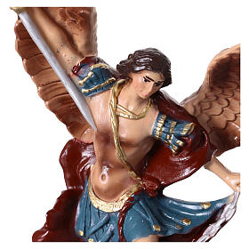 Statua resina colorata San Michele 25 cm