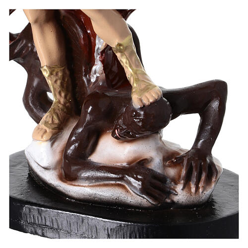 Statua resina colorata San Michele 25 cm 4