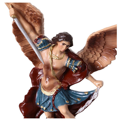 Heiliger Erzengel Michael – Statue aus farbigem Resin, 15 cm 2