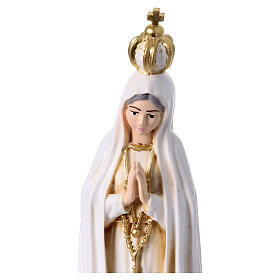 Virgen de Fátima estatua resina marfil 30 cm