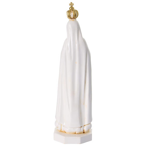 Statue de Fatima 15 cm peinte couleur ivoire détails or 5