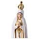 Statue de Fatima 15 cm peinte couleur ivoire détails or s2