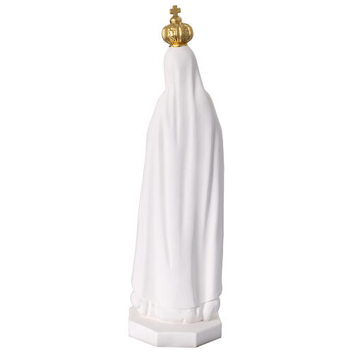 Our Lady of Fatima statue in white resin and gold 30 cm 5