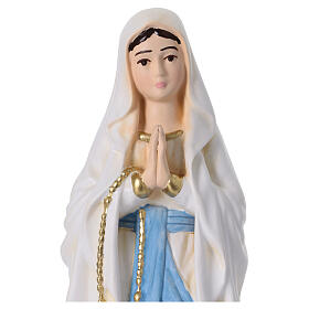 Gottesmutter von Lourdes – Statue aus farbigem Resin mit goldfarbenen Akzenten, 30 cm