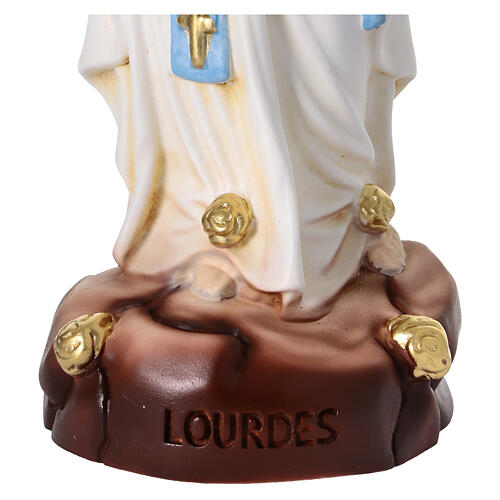 Virgen de Lourdes estatua resina coloreada 30 cm 4