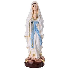 Estátua colorida em resina Nossa Senhora de Lourdes 20 cm