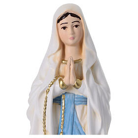 Gottesmutter von Lourdes – Statue aus farbig bemaltem Resin mit goldfarbenen Akzenten, 15 cm
