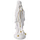 Madonna di Lourdes resina bianca e oro 30 cm s5