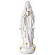 Lady of Lourdes statue in white resin and gold 30 cm s1