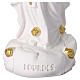 White and gold resin statue of Our Lady of Lourdes, 8 in s4