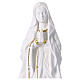 Estátua em resina Nossa Senhora de Lourdes branca e ouro 20 cm s2