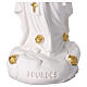 Madonna di Lourdes statuina da 15 cm resina bianca e oro s4