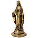 Estatua resina Virgen Milagrosa efecto latón 15 cm s3