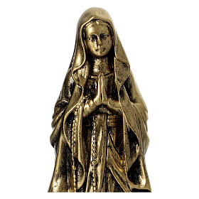 Virgen de Lourdes resina 15 cm color latón