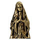 Figurka Madonna z Lourdes, żywica, 15 cm, kolor mosiężny s2