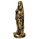 Our Lady of Lourdes resin statue, 8 in, brass effect s3