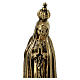 Statua resina Madonna di Fatima 15 cm effetto ottone s2