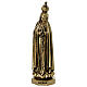 Resin statue Our Lady of Fatima 15 cm brass effect s1