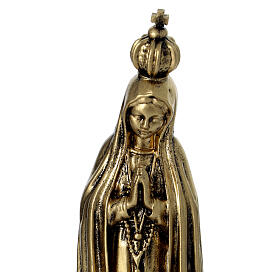 Our Lady of Fatima statue in brass effect resin 30 cm