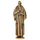 Placa Padre Pio em pé em base de bronze para exterior 38x14 cm s1