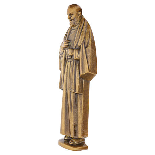 St. Padre Pio Plaque on Bronze Base for Outdoor Use, 38x14 cm 3