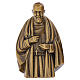 Saint Pio bronze wall plaque for outdoor use, 8x5.5 in s1