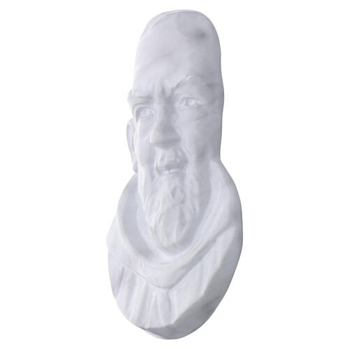 Tablica ścienna z wizerunkiem św. Ojca Pio – wykończenie brązowe, do użytku zewnętrznego, ok. 15 × 10 cm 3