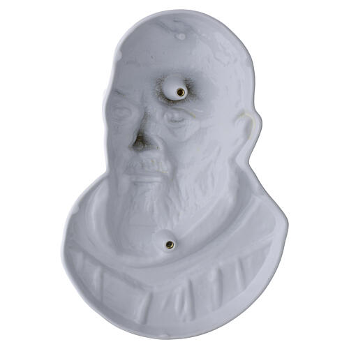 Tablica ścienna z wizerunkiem św. Ojca Pio – wykończenie brązowe, do użytku zewnętrznego, ok. 15 × 10 cm 4