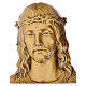 Placa rosto de Jesus coroado de espinhos bronzeada para exterior s1