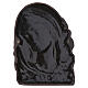Bronzed Madonna face plaque with rose garden motif for outdoor use, 8x6x2 in s3