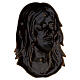 Bronzed Christ Face Cemetery Plaque for Outdoors s5