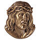 Bronzed outdoor plaque, Jesus with Crown of Thorns s1